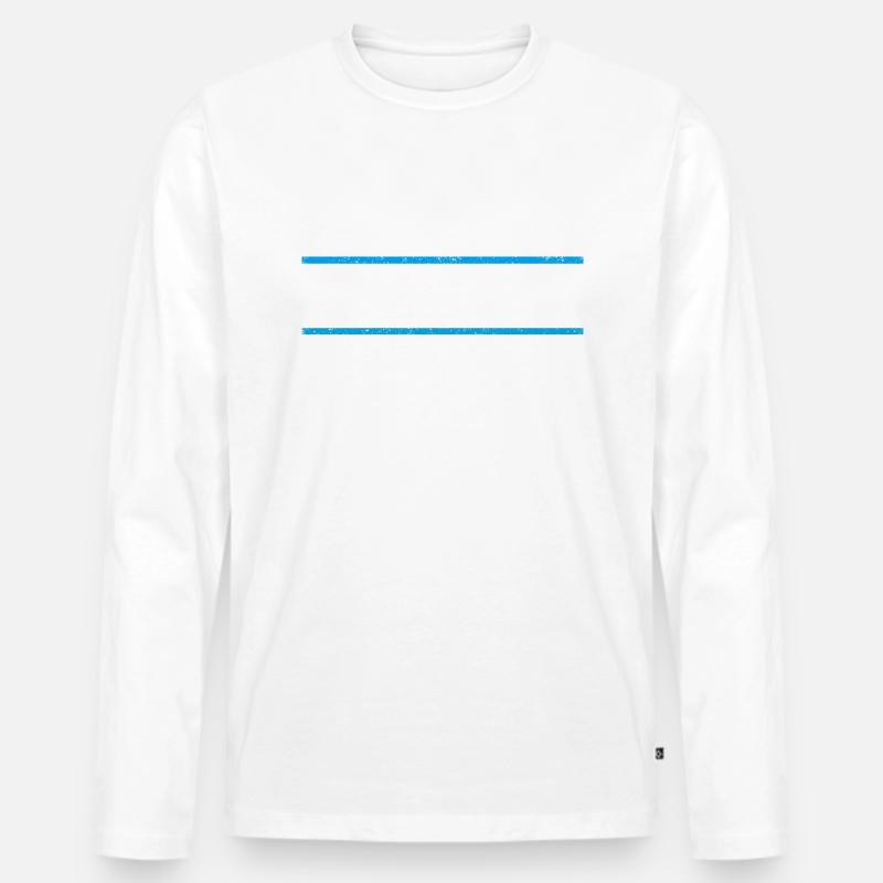 Warschau - Männer Premium Bio Langarmshirt - Weiß
