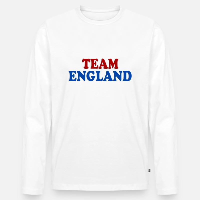 Team england - Männer Premium Bio Langarmshirt - Weiß