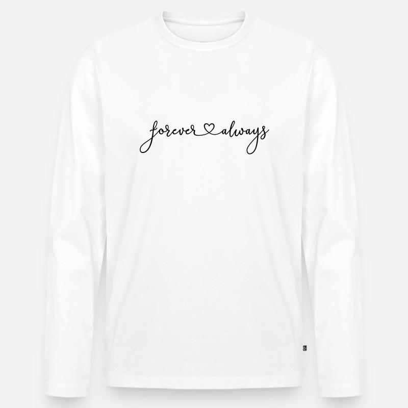 (forever_and_always) - Männer Premium Bio Langarmshirt - Weiß