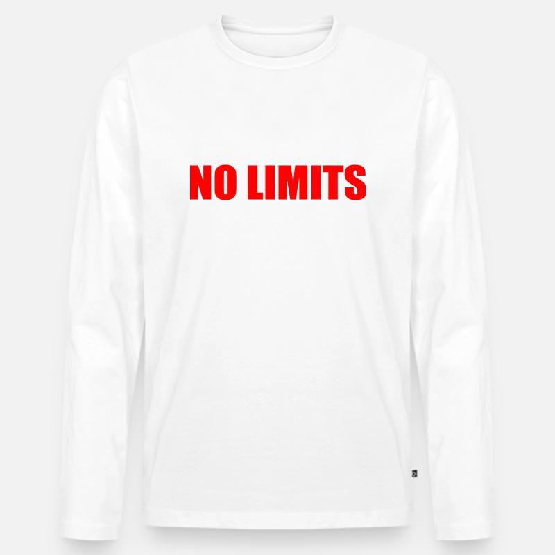 No limits - Männer Premium Bio Langarmshirt - Weiß