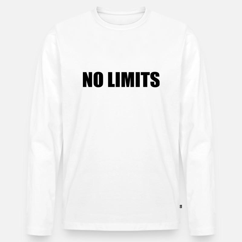 No limits - Männer Premium Bio Langarmshirt - Weiß