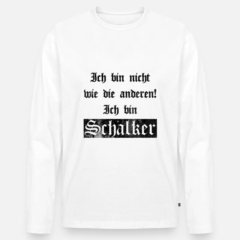 Ich bin Schalker Gelsenkirchen Geschenkidee - Männer Premium Bio Langarmshirt - Weiß