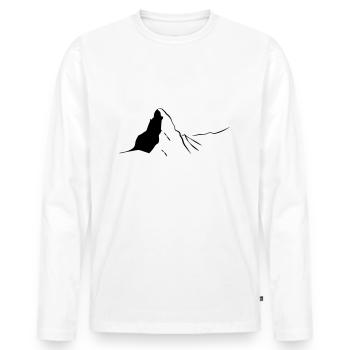 Cervin couleur du design personnalisable - T-shirt manches longues Premium bio Homme - blanc - Devant - Nico (187cm)