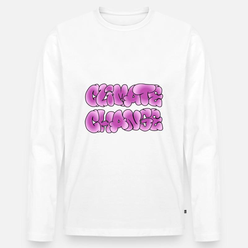 Klima-Wandel, Climate Change, Climachange - Männer Premium Bio Langarmshirt - Weiß