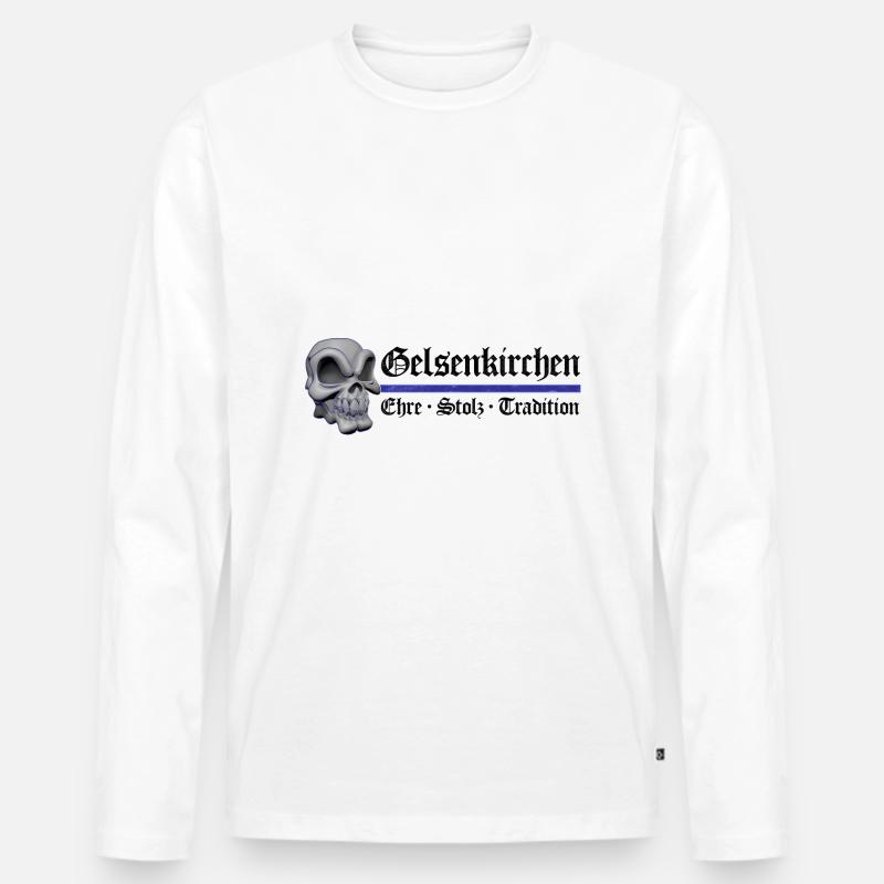 Gelsenkirchen - Ehre Stolz Tradition - Männer Premium Bio Langarmshirt - Weiß