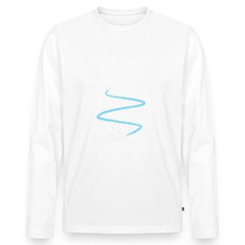 Ski Montagne Descente Alpes - T-shirt manches longues Premium bio Homme - blanc - Devant - Nico (187cm)