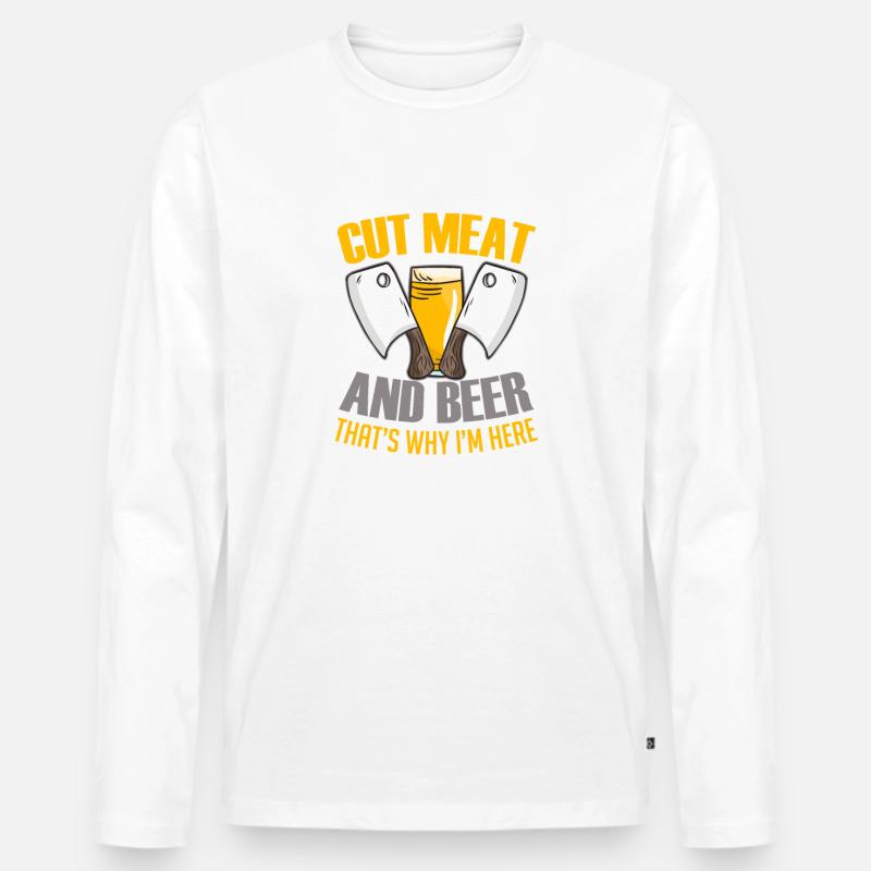 Metzger Geschenkidee - Männer Premium Bio Langarmshirt - undefined