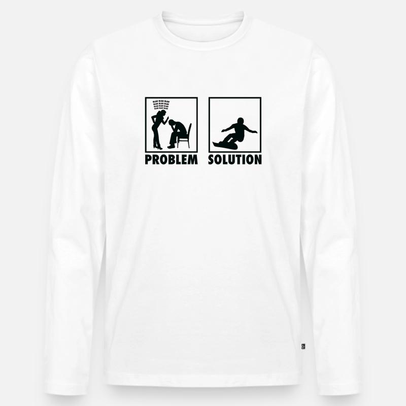 Snowboarding Snowboarder Athletes Statement - Männer Premium Bio Langarmshirt - Weiß