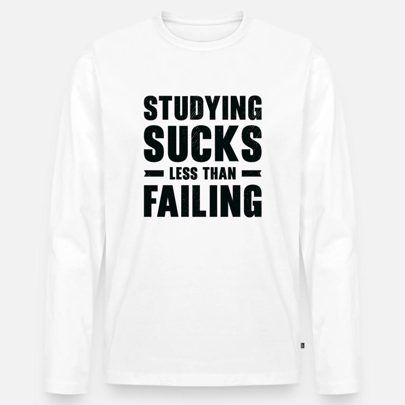 Studying Student Learning Education Lessons Study Men's Premium Organic Long Sleeve Shirt