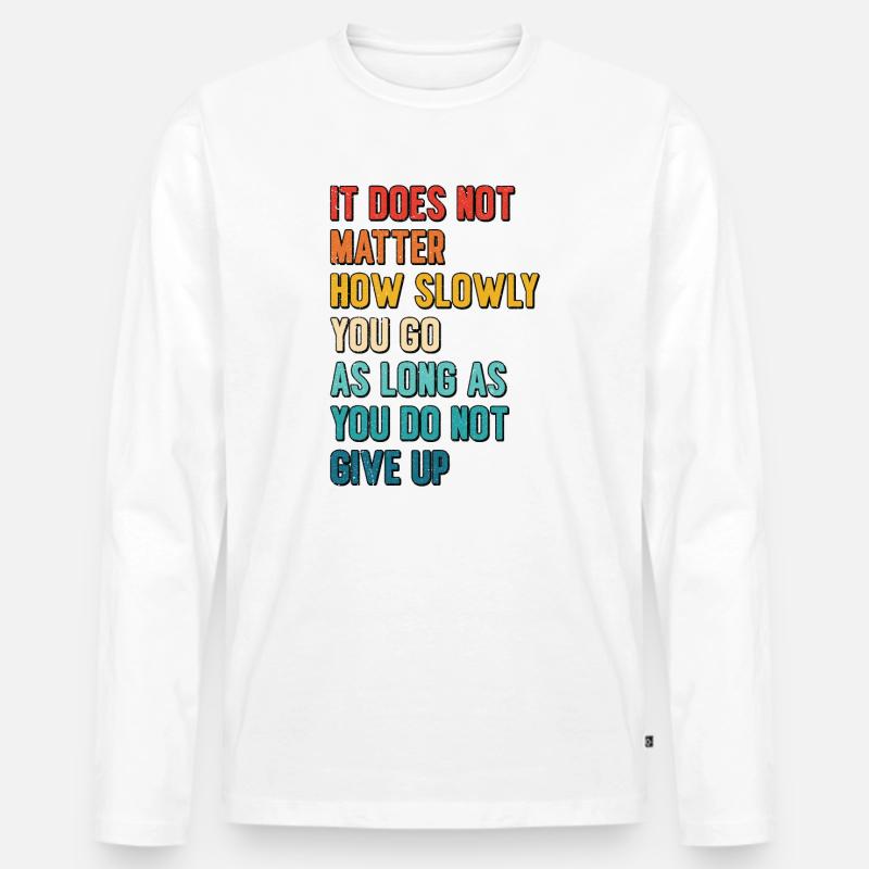 Studentisches Lernen Bildung Studieren - Männer Premium Bio Langarmshirt - Weiß
