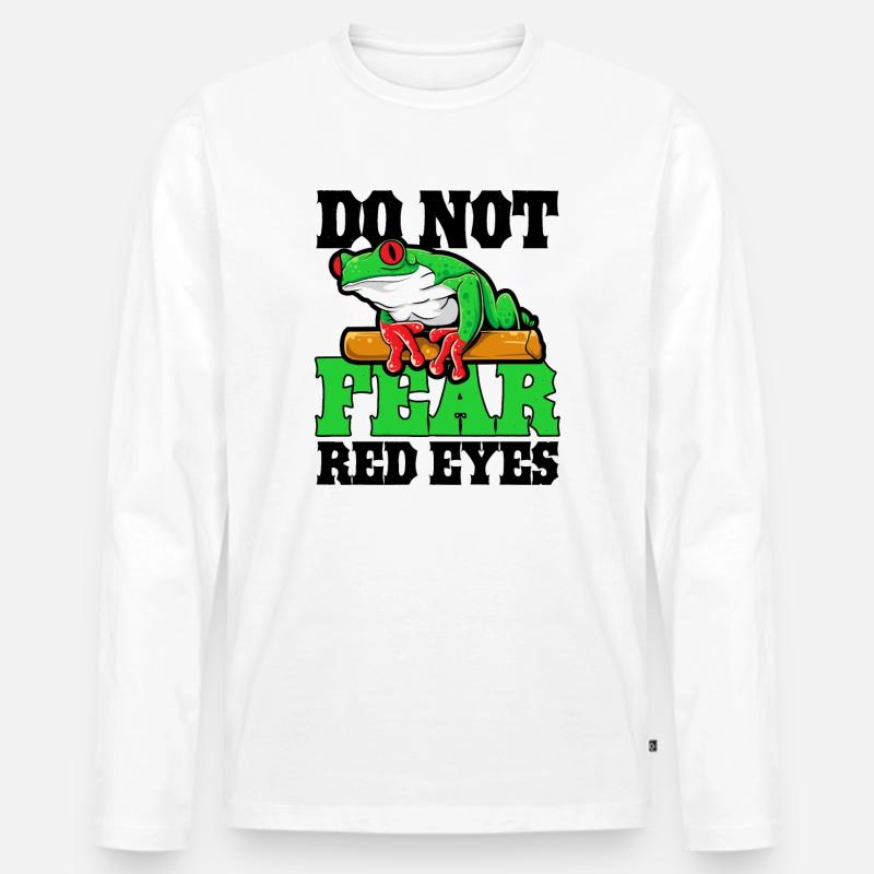 Rotäugiger Laubfrosch Niedliches - Männer Premium Bio Langarmshirt - Weiß