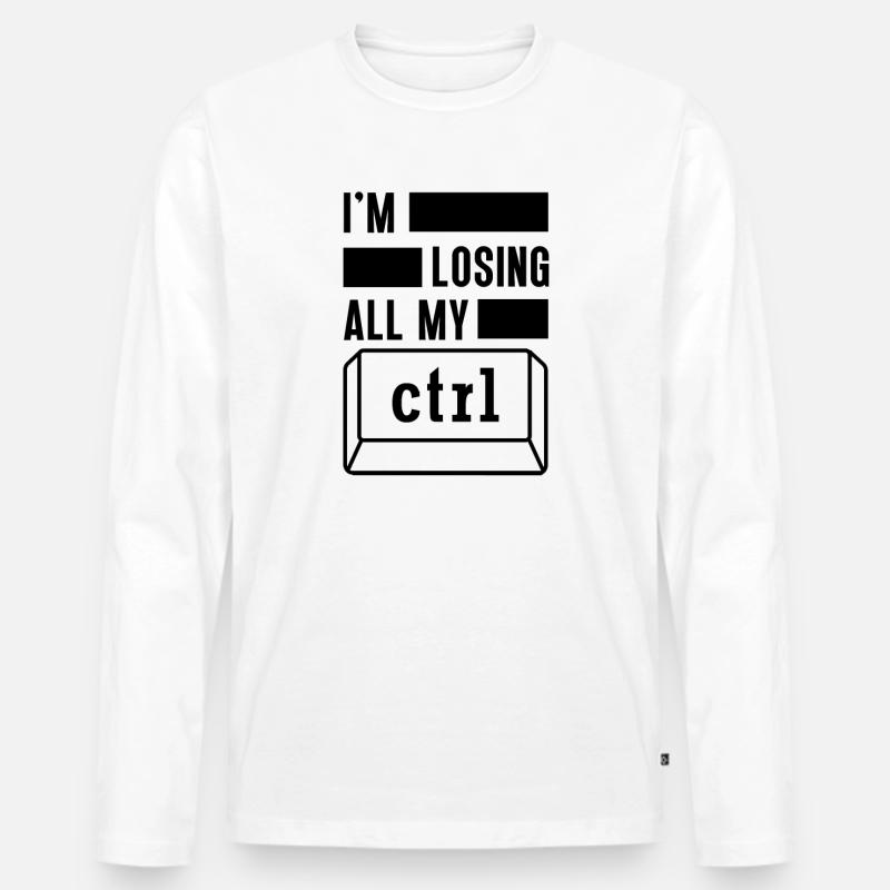 Cybersicherheit Computer Schlüssel Software - Männer Premium Bio Langarmshirt - Weiß