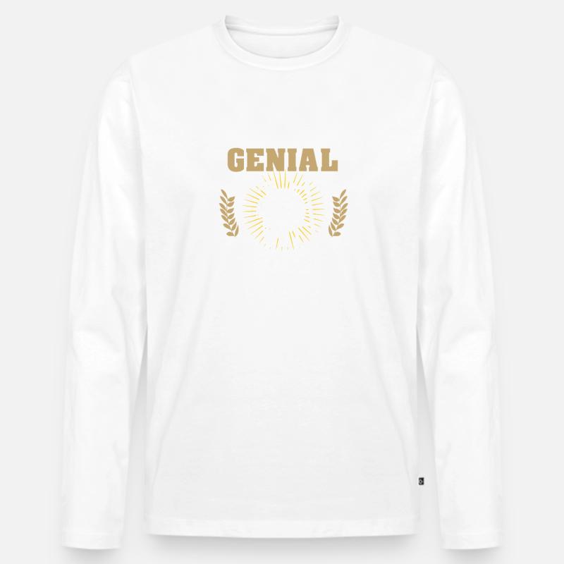 Schornsteinfeger Kaminkehrer Geschenk - Männer Premium Bio Langarmshirt - Weiß