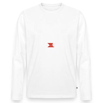 Le véritable interne au top - T-shirt manches longues Premium bio Homme - blanc - Devant - Nico (187cm)
