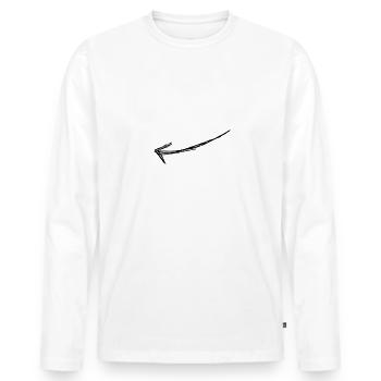 Flèche - T-shirt manches longues Premium bio Homme - blanc - Devant - Nico (187cm)