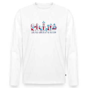 Rick Et Morty Close Rick-Counters - T-shirt manches longues Premium bio Homme - blanc - Devant - Nico (187cm)