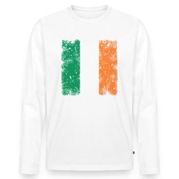 Ireland - Men's Premium Organic Long Sleeve Shirt - white - Front - Nico (187cm)