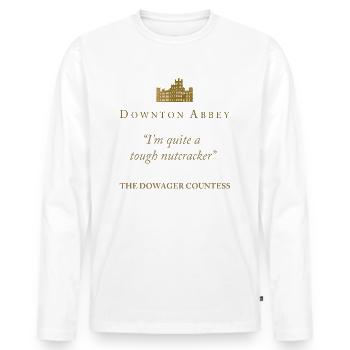 Downton Abbey Violet Crawley A Tough Nutcracker - T-shirt manches longues Premium bio Homme - blanc - Devant - Nico (187cm)