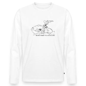Asterix & Obelix - Never Forget... B/W - Men's Premium Organic Long Sleeve Shirt - white - Front - Nico (187cm)
