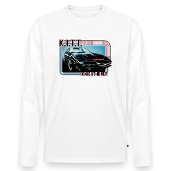 KITT Knight Rider - T-shirt manches longues Premium bio Homme - blanc - Devant - Nico (187cm)
