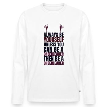 Cheerleading gift cheerleader - Men's Premium Organic Long Sleeve Shirt - white - Front - Nico (187cm)