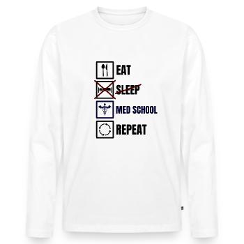 Medical student gift - Men's Premium Organic Long Sleeve Shirt - white - Front - Nico (187cm)