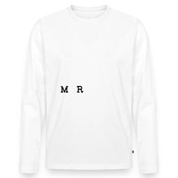 Pendu assassiné - T-shirt manches longues Premium bio Homme - blanc - Devant - Nico (187cm)