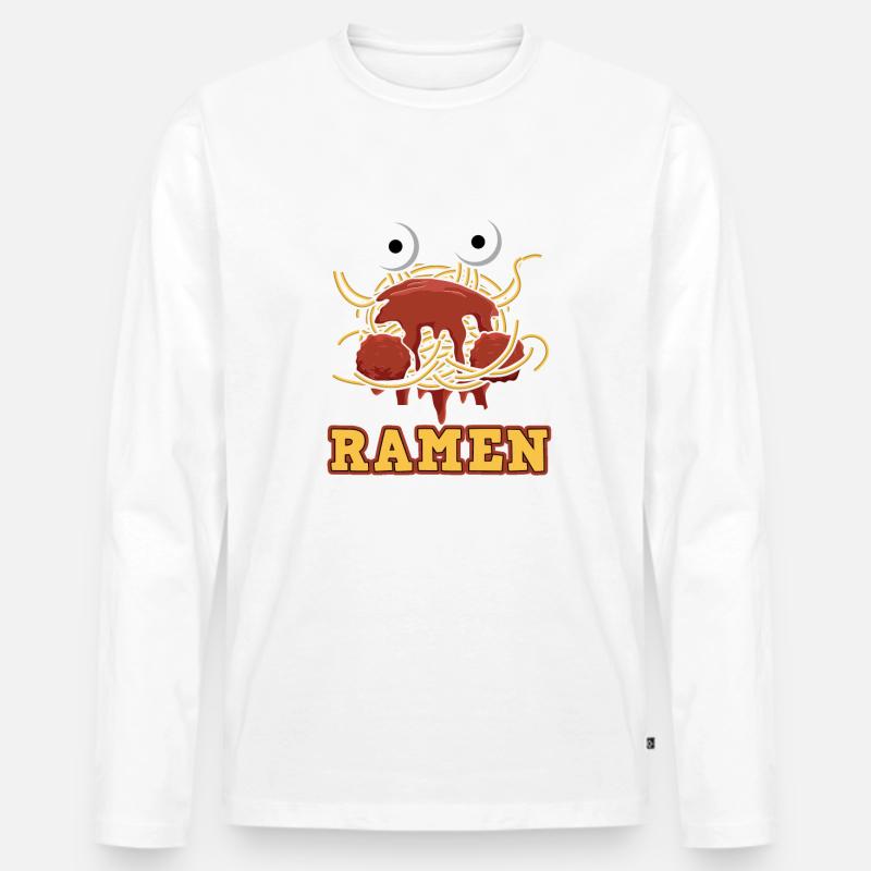 Ramen Fliegendes Spaghetti-Monster - Männer Premium Bio Langarmshirt - undefined