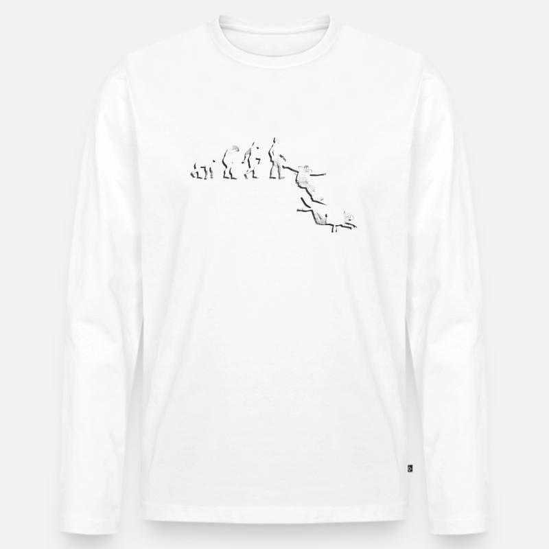 Evolution divers are diving - Men's Premium Organic Long Sleeve Shirt - undefined