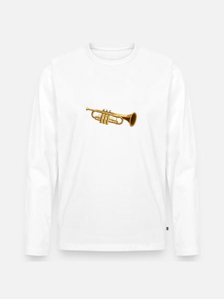 Ja das muss so laut - Männer Premium Bio Langarmshirt - Weiß