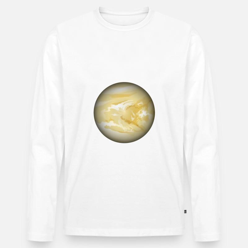 Planet Venus - Männer Premium Bio Langarmshirt - Weiß