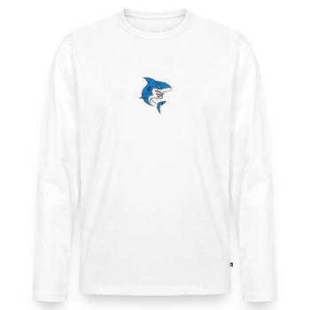 Keep Calm And Love Sharks - T-shirt manches longues Premium bio Homme - blanc - Devant - Nico (187cm)