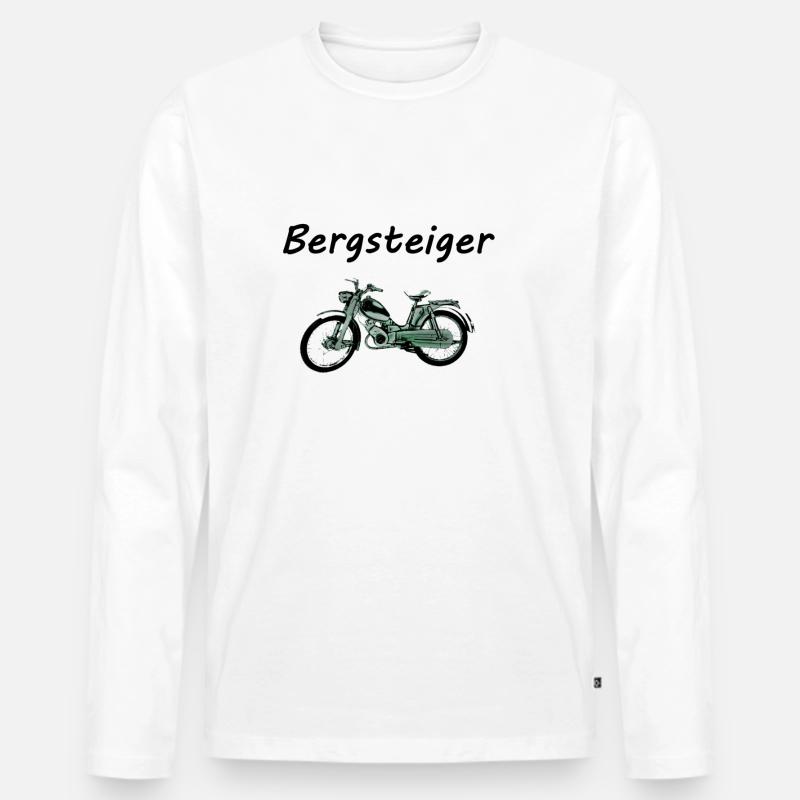 Zündapp Bergsteiger Moped Mofa - Männer Premium Bio Langarmshirt - Weiß