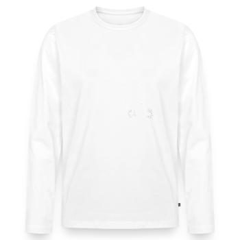 Das Abenteuer erwartet Dich - Adventure Awaits - Männer Premium Bio Langarmshirt - Weiß - Vorne - Nico (187cm)
