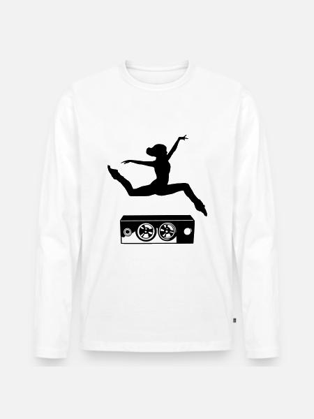 Dancer and speaker - Men's Premium Organic Long Sleeve Shirt - white