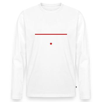 Parrain qui déchire, idée cadeau parrain, Noël - T-shirt manches longues Premium bio Homme - blanc - Devant - Nico (187cm)