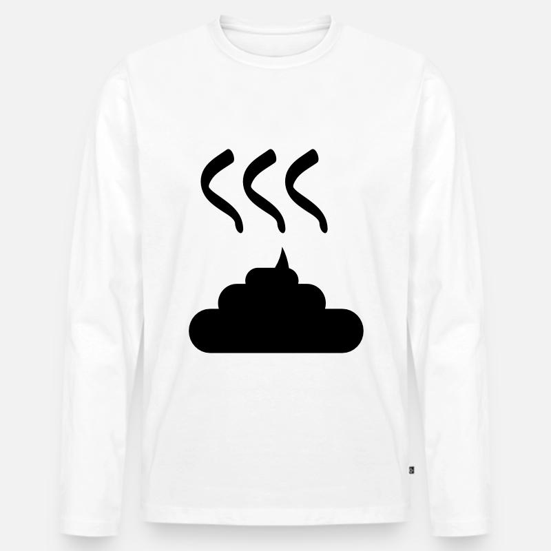 Scheiße - Männer Premium Bio Langarmshirt - Weiß