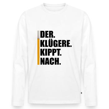 BEER SAUF TEAM - Men's Premium Organic Long Sleeve Shirt - white - Front - Nico (187cm)
