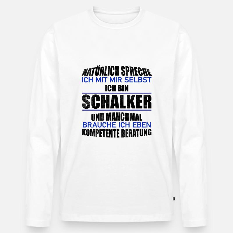 Schalker Beratung Geschenkidee - Männer Premium Bio Langarmshirt - Weiß