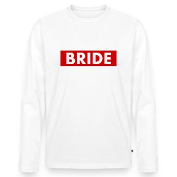 Bride - Men's Premium Organic Long Sleeve Shirt - white - Front - Nico (187cm)