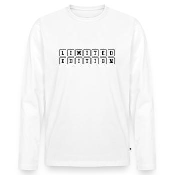 EDITION LIMITÉE - EDITION LIMITÉE - PIÈCE UNIQUE - T-shirt manches longues Premium bio Homme - blanc - Devant - Nico (187cm)