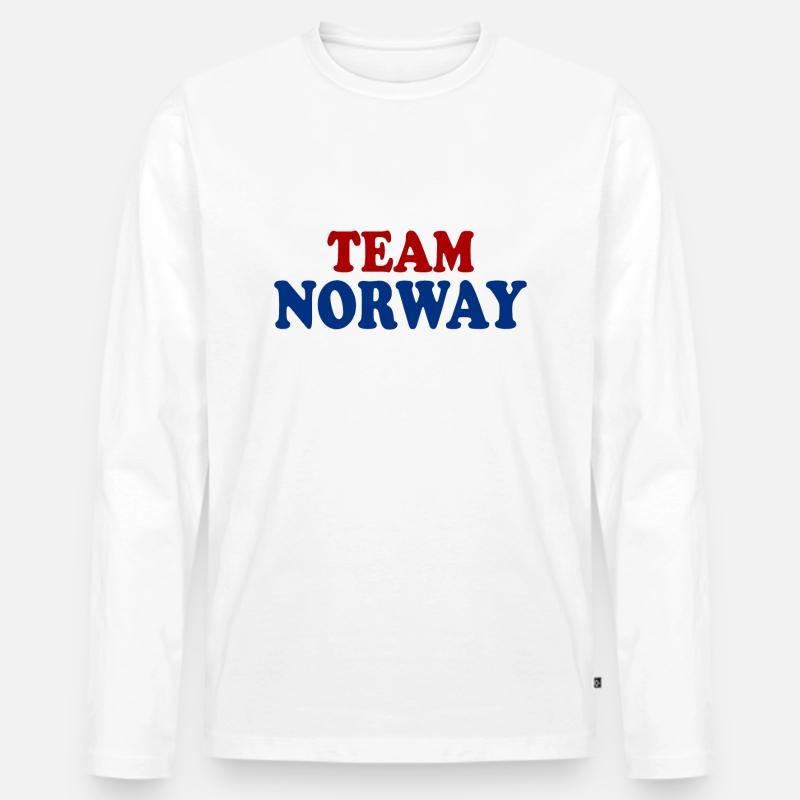 Team norway - Männer Premium Bio Langarmshirt - Weiß