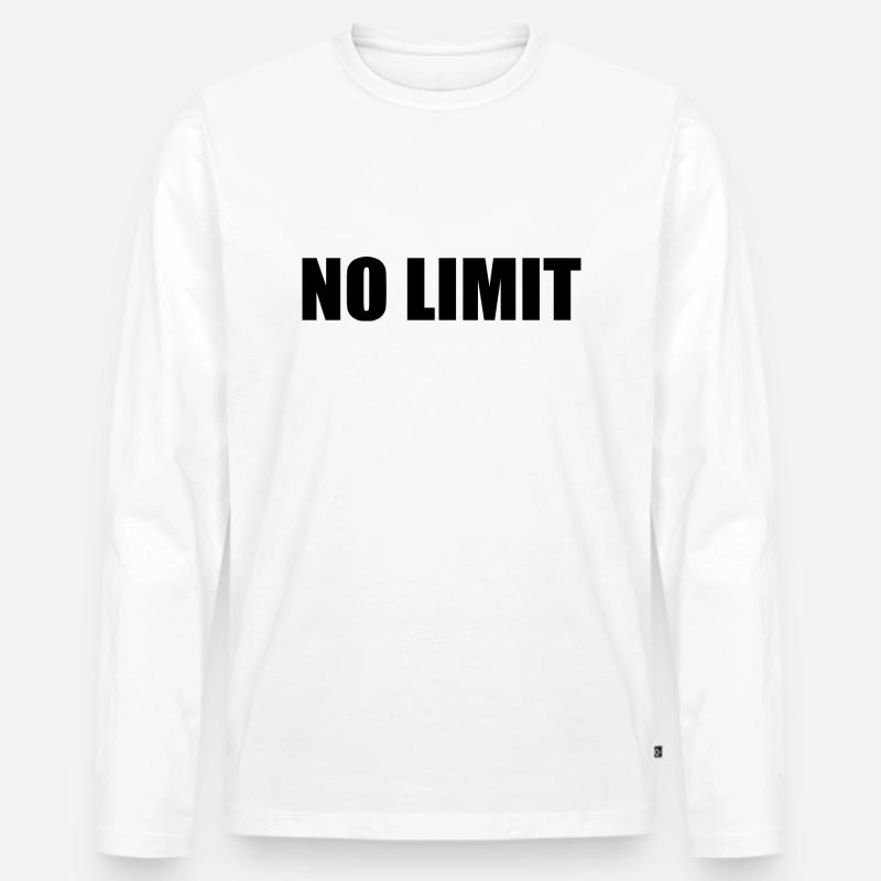 No limit - Männer Premium Bio Langarmshirt - Weiß