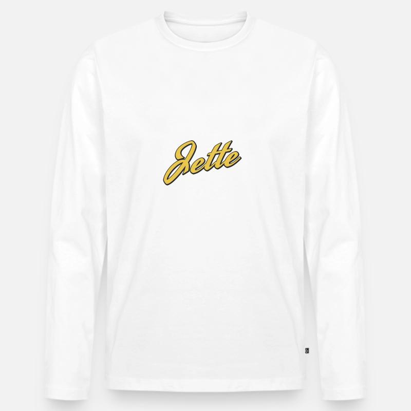 Jette - Männer Premium Bio Langarmshirt - Weiß