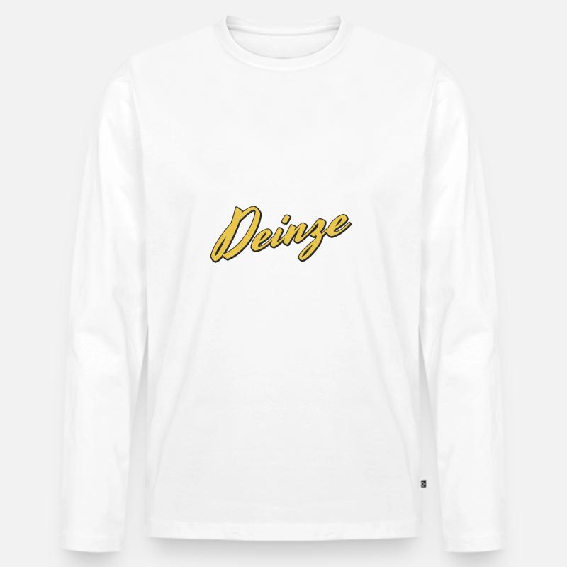 Deinze - Männer Premium Bio Langarmshirt - Weiß