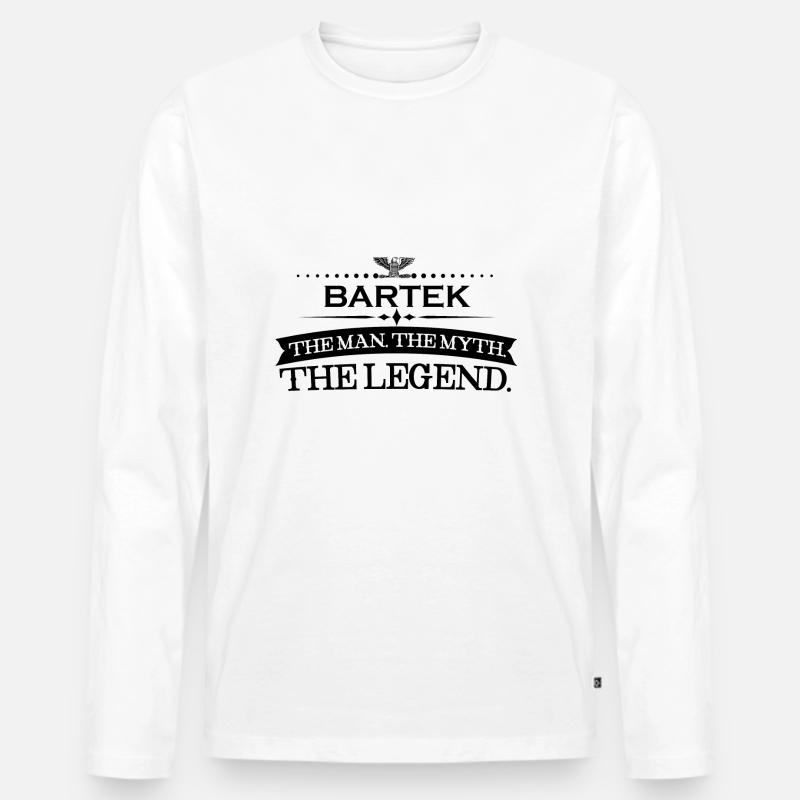 Mann mythos legende geschenk Bartek - Männer Premium Bio Langarmshirt - Weiß