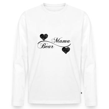 Mama Bear - Männer Premium Bio Langarmshirt - Weiß - Vorne - Nico (187cm)
