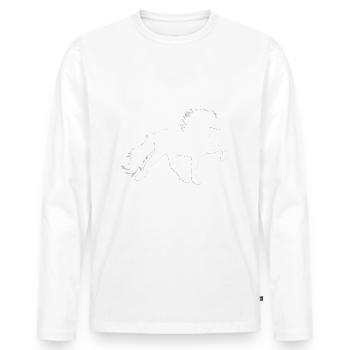 Tölter blanc - T-shirt manches longues Premium bio Homme - blanc - Devant - Nico (187cm)