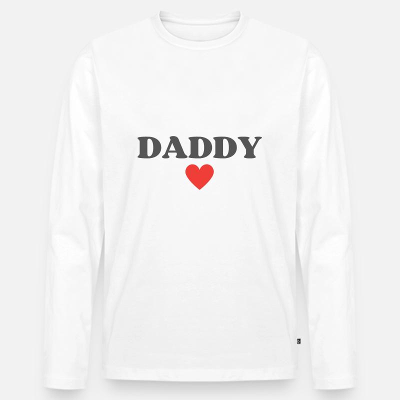 Best Daddy ever - Männer Premium Bio Langarmshirt - Weiß