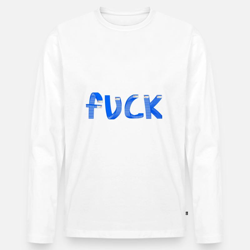 Fuck Windows Error - Männer Premium Bio Langarmshirt - Weiß